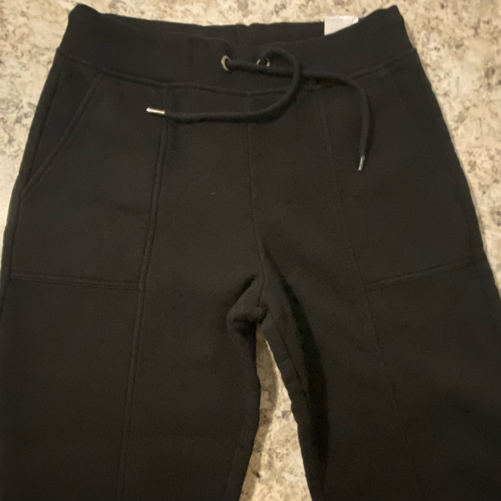 Banana Republic Women's Size Small High Rise Black 7/8 Leggings Elastic Waist - Picture 2 of 12